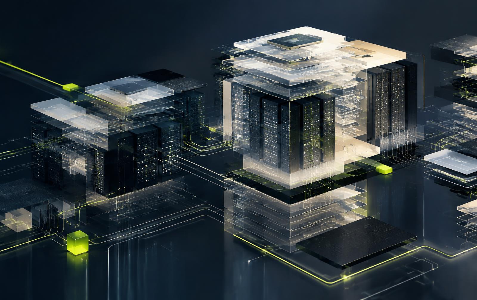 Abstract layered digital infrastructure and connected server architecture
